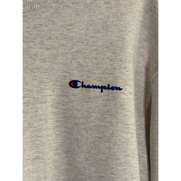CHAMPION Powerblend Crewneck Sweatshirt Men Large Heather Gray Classic Logo - Picture 4 of 11